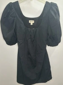 Open Edit Women Black Casual Dress Size Puff Sleeve Medium New Without Tags - Picture 1 of 3