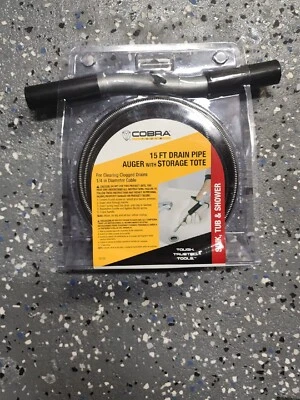 Cobra 15 ft Drain Pipe Auger (For Sink, Tub & Shower)  - Image 1 of 3