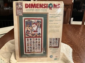 Kit punto croce dimensioni vintage conto alla rovescia Natale 8663 calendario dell'avvento NOS - Foto 1 di 6