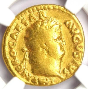 Nero AV Aureus Gold Ancient Roman Coin 54-68 AD - Certified NGC Fine - Rare Coin - Picture 1 of 7