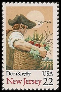 US 2338 Statehood New Jersey 22c single MNH 1987 - Picture 1 of 1