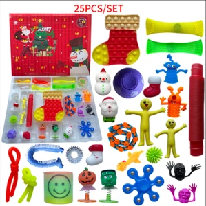 Nuevo Calendario de Adviento Fidget 24 y 25 días Cuenta Regresiva para Navidad Sorpresa Regalo Niños - Imagen 1 de 3
