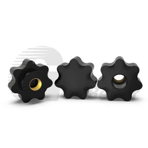 Bakelite Thumb Nuts Black Grip M5 M6 M8 M10 M12 Star Clamping Knob Female Thread - Picture 1 of 5