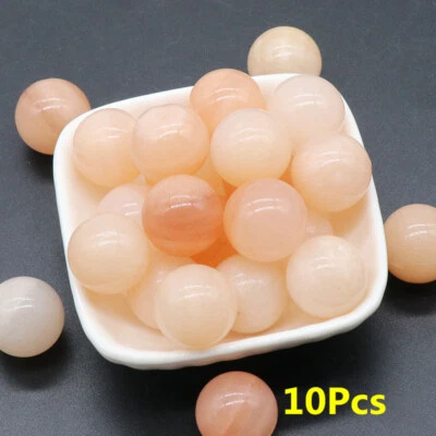 10 piezas cuentas de bola de piedra sin perforar de aventurina rosa natural de 20 mm hágalo usted mismo HT477 Foto 1 de 4