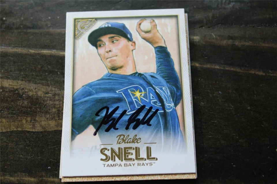 BLAKE SNELL  TAMPA BAY RAYS  AUTOGRAPHED CARD - Image 1 of 1