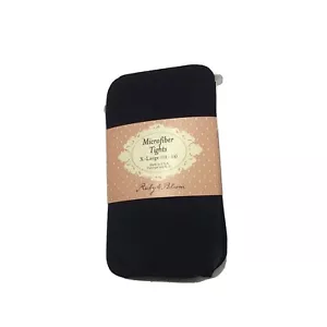Nordstrom Microfiber Tights Ruby & Bloom-Black - Picture 1 of 7