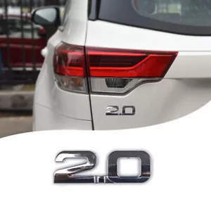 3D 2.0 Logo Emblem Badge Sticker for Trunk Bumper Fender Decal Car Accessories - Picture 1 of 10