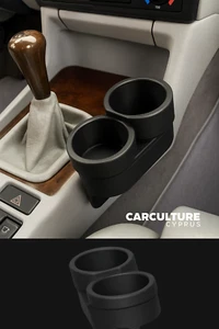 Dual Cup Holder for BMW E34 – Center Console Insert - Picture 1 of 5