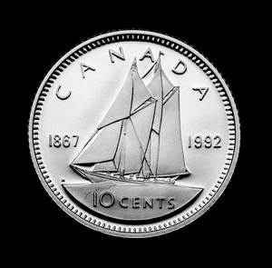 1867-1992 10¢ uncirculated proof coin - fantastic, low mintage - Picture 1 of 2