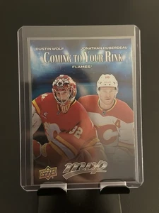 2025 Upper Deck MVP Coming to Your Rink Dustin Wolf & Jonathan Huberdeau #CR-4 - Picture 1 of 2