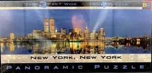 Jigsaw Puzzle New York Panoramic 750 Pieces Twin Towers Sealed Skyline 9/11/01 - Picture 1 of 2