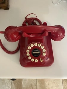 Ceramika Stodoła CZERWONA Retro Grand Phone Przycisk dotykowy Prawdziwy telefon operacyjny Nostalgia - Zdjęcie 1 z 5