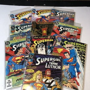 10 Vtg 1990s Superman And Super Girl Comic Books DC 90s Lot #15 RGY - Picture 1 of 11