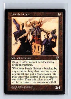 BASALT GOLEM – MTG Magic the Gathering Card – Mirage – Uncommon – Artifact - Image 1 of 4