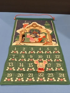 Vintage Avon 1987 Mouse Santa Mrs Claus Christmas Advent Countdown Calendar NM - Picture 1 of 4