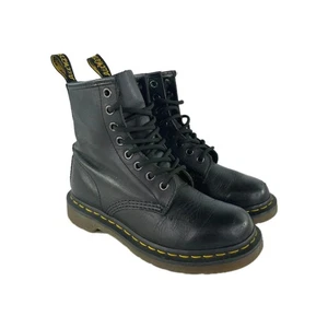 Dr. Martens 1460 Damen Leder Stiefel Größe 5 Schwarz 8 Ösen Kampfstiefel Y2K - Bild 1 von 14