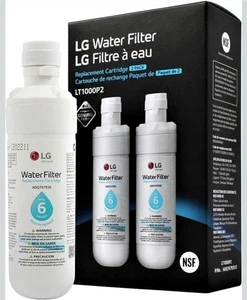 2 PACK LG LT1000P/PC/PCS Authentic Genuine Water Filter Replacement Cartridge  - Picture 1 of 8