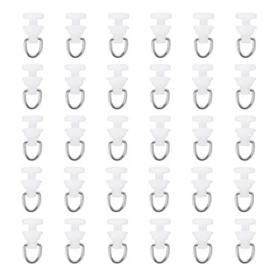 50pcs Curtain Track Glider Pulley for Window Tracks White - Image 1 of 4