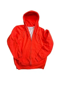 Vintage Camber Hoodie Full Zip Waffle Lined Chill Buster USA Made Large Orange - Picture 1 of 6