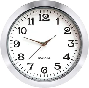 Mini Clock Insert 2-1/8 Inch (55 Mm) round Quartz Movement Miniature Clock Whi - Picture 1 of 11