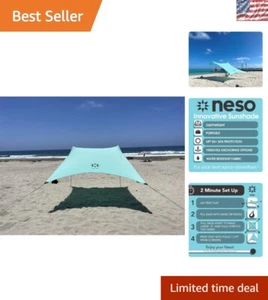 Durable 7' x 7' Beach Tent with Reinforced Corners - Safe Outdoor Sunshade - Picture 1 of 9