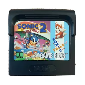 Sega Gear Game Sonic The Hedgehog 2 Vintage with Protective Plastic Case - Picture 1 of 4