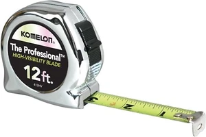 Komelon 412HV High-Visibility Professional Tape Measure, 12-Feet by 5/8-Inch - Picture 1 of 4