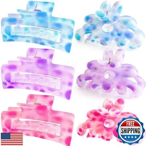 ISCRM Flower Hair Claw Clips for Women Girls,6PCS Big Cute Claw Clips for Thi - Picture 1 of 5