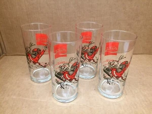 VINTAGE COCA-COLA 80s COLLEGIATE CREST UNIVERSITY OF ATHENS GEORGIA -4 GLASS SET - Picture 1 of 5