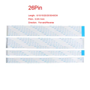 FFC/FPC Flexible Flat Ribbon Cable 26Pin Forward Reverse 6/10/15/20/25/30/40CM - Picture 1 of 7