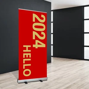 33 1⁄2""W x 80""H Soporte de pancarta retráctil de alta resistencia para ferias comerciales exhibición minorista - Imagen 1 de 14