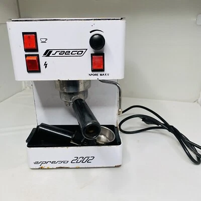 Máquina de café espresso saeco 2002 de colección blanca SIN PROBAR estado áspero Foto 1 de 4