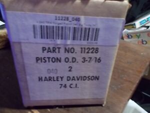 Harley Davidson 74" TRW Pistons .40 Oversized Complete Set