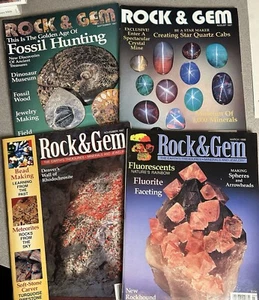 ROCK & GEM Magazine lot of 4 1997 & 98 / Fossils/Rhodochrosite/Fluorite/Quartz - Bild 1 von 7