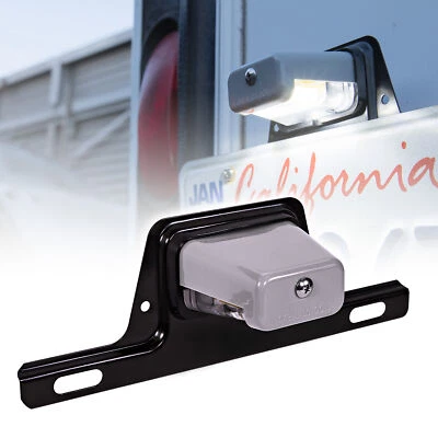 Gray 12V Bracket-Mount DOT LED License Plate Tag Light for Trailer UTV ATV Truck - Image 1 of 4