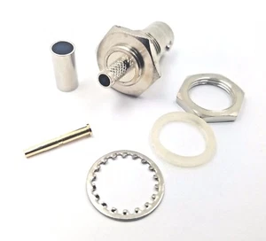 2pcs RF Connector BNC Male Teflon Insulation Gold Captive Pin 59/U 59B/U - Picture 1 of 3