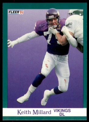 1991 Fleer Keith Millard . Minnesota Vikings #287 - Image 1 of 2