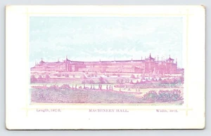 1876 Centennial Exhibition Antique Souvenir Card, Philadelphia Machinery Hall - Picture 1 of 1
