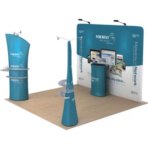 10 Fuß tragbar Spanngewebe Rohr Messe Display Pop-Up Stand Stand Ausstellungen - Bild 1 von 7