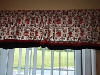 Cortina cenefa hecha a mano tema barbacoa 120 pulgadas de ancho X 15 pulgadas de largo Foto 1 de 4