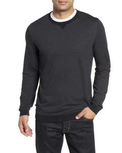 Travis Mathew Fink Long Sleeve Shirt Sweater Sharkskin Black Size Small NWT - Picture 1 of 8