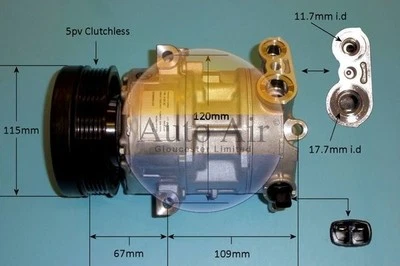 Air Conditioning Compressor Fits Vauxhall Corsa Corsavan AUTO AIR 14-1446 - Image 1 of 4