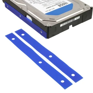 Festplatten Laufwerk Entkoppler Silikon Unterlegschienen 2er Set HDD Halterungen - Afbeelding 1 van 3