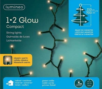 Lumineo Lichterkette 1-2 Glow Compact 700 LED 2,1 m klassisch warm, grünes Kabel - Bild 1 von 4