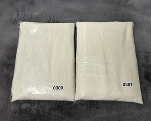 Pottery Barn Unlined  Belgian Flax Linen Curtain Ivory 3-in-1 Pole Top - Picture 1 of 5