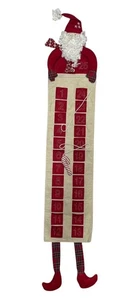 Pottery Barn Skinny Santa Advent Calendar Candy Cane Countdown to Christmas 62" - Picture 1 of 9