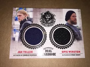 Sons Of Anarchy Dual Authentic Wardrobe Card Of Jax Teller & Opie Winston. DM1 - Picture 1 of 7