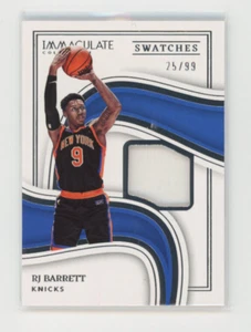 Camiseta deportiva parche muestras Panini National Treasures RJ BARRETT 2022-23 #d 25/99 - Imagen 1 de 2