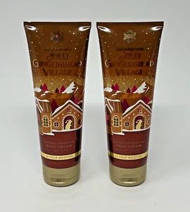 2 BATH & BODY WORKS JOLLY GINGERBREAD VILLAGE ULTIMATE HYDRATION CREAM LOTION - Picture 1 of 6