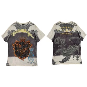 Christian Audigier Men’s 2XL Y2K Tattoo Art Graphic Tee Shirt VTG Ed Hardy Style - Picture 1 of 15